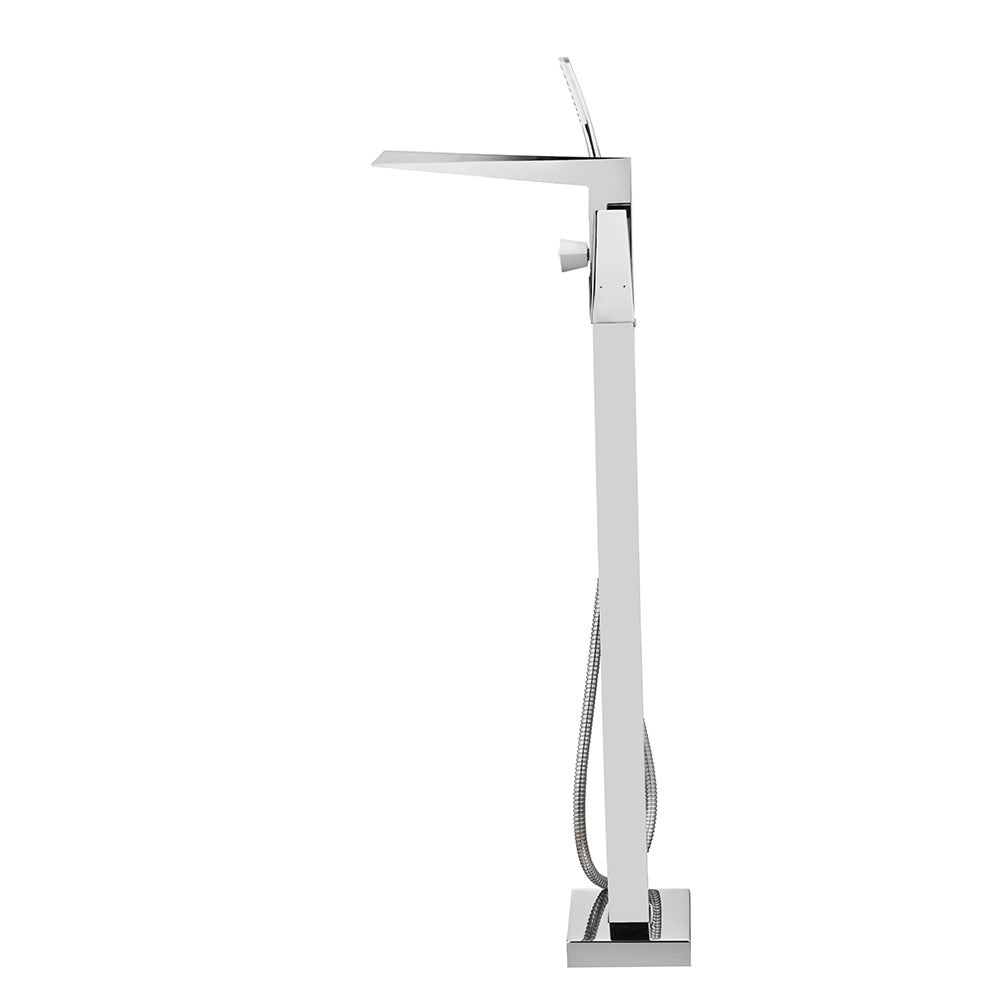 Freestanding Polished Chrome Bathtub Faucet with Showerhead H-100-TFMSHCH Image
