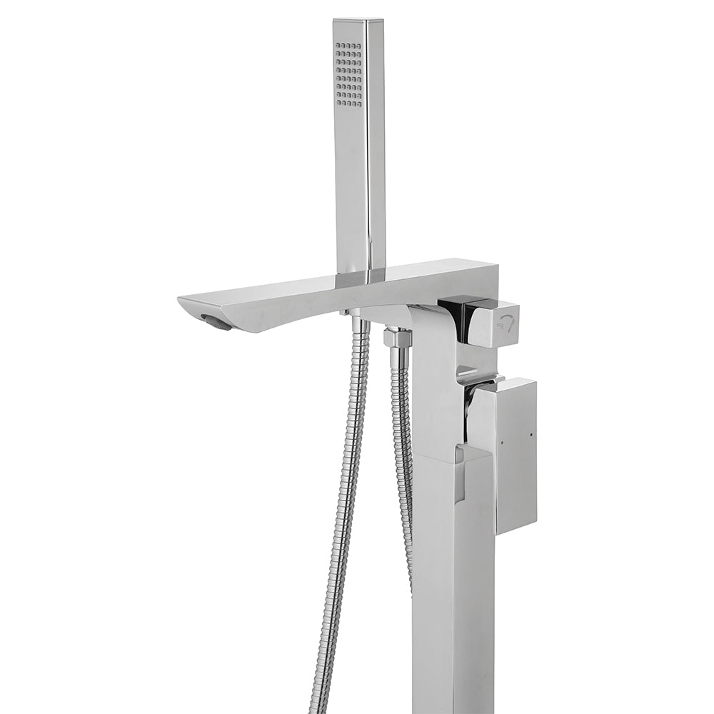 Freestanding Polished Chrome Bathtub Faucet with Showerhead H-140-TFMSHCH Image