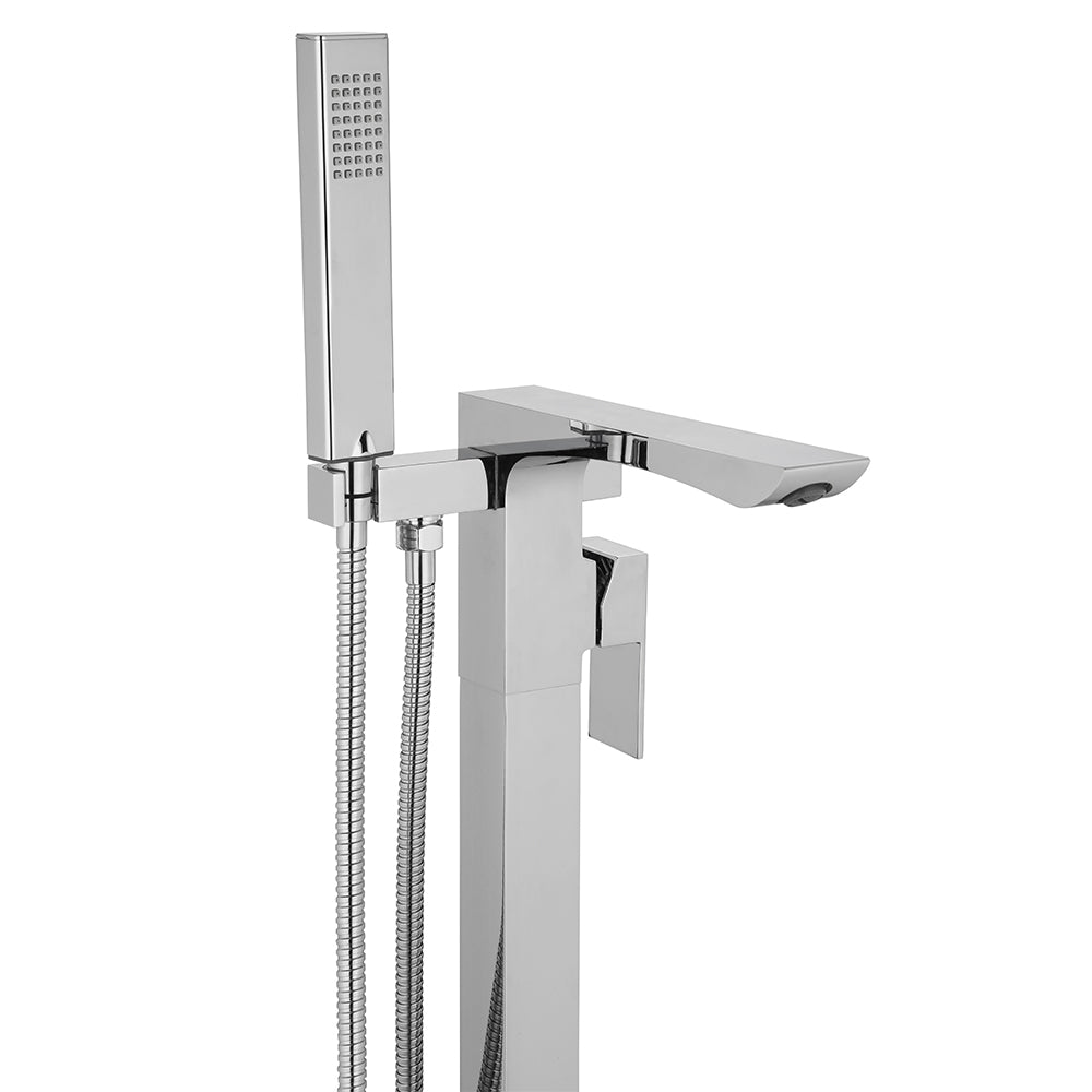 Freestanding Polished Chrome Bathtub Faucet with Showerhead H-140-TFMSHCH Image