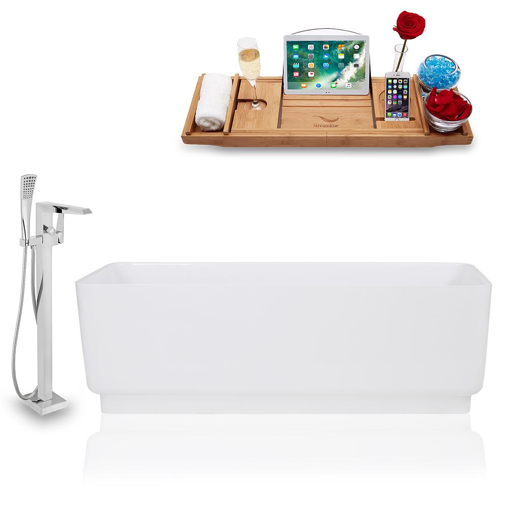 Tub, Faucet, and Tray Set Streamline 67'' Freestanding KH1580-100 Image
