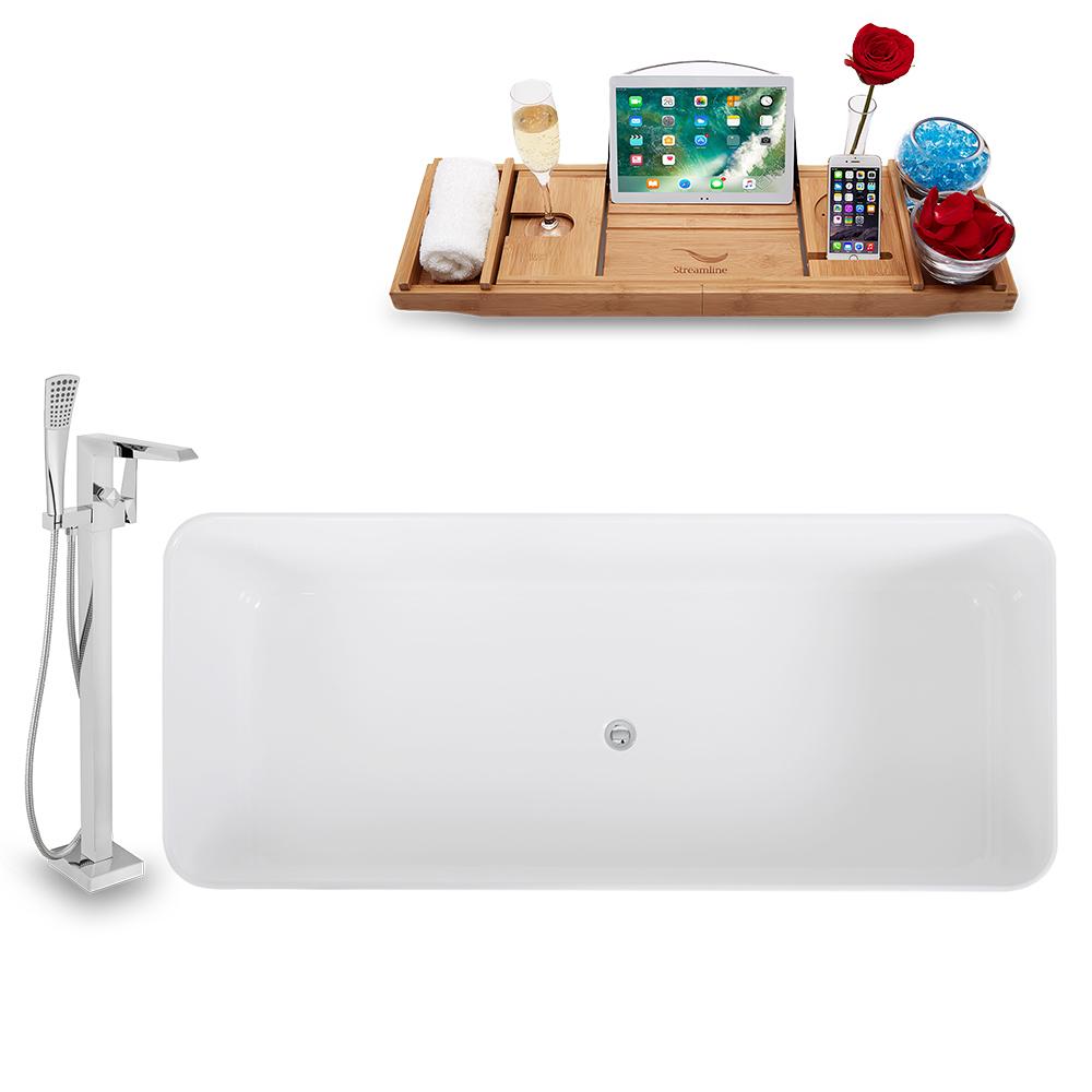 Tub, Faucet, and Tray Set Streamline 67'' Freestanding KH1580-100 Image