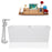 Tub, Faucet, and Tray Set Streamline 67'' Freestanding KH1782-120