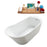 67" Streamline M-2320-67FSWH-DM Soaking Freestanding Tub and tray With Internal Drain