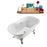 60" Streamline N100BNK-CH Soaking Clawfoot Tub and Tray With External Drain
