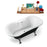 68" Streamline N103CH-BNK Clawfoot Tub and Tray With External Drain