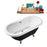 59" Streamline N1120BNK-CH Clawfoot Tub and Tray With External Drain