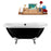 59" Streamline N1120CH-BL Clawfoot Tub and Tray With External Drain