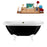 59" Streamline N1120WH-BNK Clawfoot Tub and Tray With External Drain