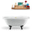 67" Streamline N1121BL-GLD Clawfoot Tub and Tray With External Drain