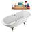 67" Streamline N1121BNK-BNK Clawfoot Tub and Tray With External Drain