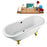 67" Streamline N1121GLD-ORB Clawfoot Tub and Tray With External Drain