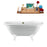 67" Streamline N1121WH-BNK Clawfoot Tub and Tray With External Drain
