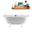 67" Streamline N1121WH-ORB Clawfoot Tub and Tray With External Drain