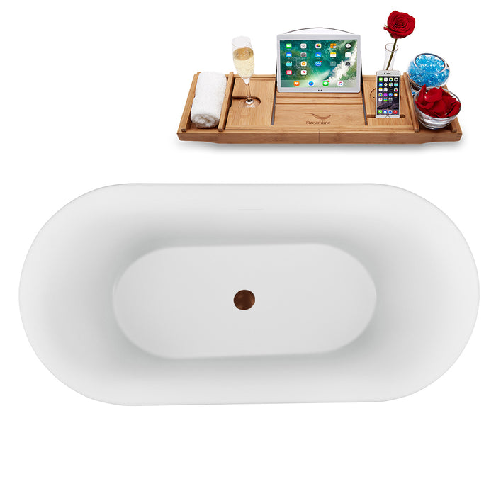 59" Streamline N1560ROB Freestanding Tub and Tray with Internal Drain
