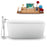 59" Streamline N1640WH-100 Freestanding Tub and Tray with Internal Drain