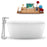 59" Streamline N1700WH-120 Freestanding Tub and Tray with Internal Drain
