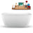 59" Streamline N1720BL Freestanding Tub and Tray with Internal Drain