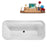 67" Streamline N1721BL Freestanding Tub and Tray With Internal Drain