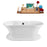 60" Streamline N180BL Soaking Freestanding Tub and Tray With External Drain
