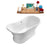 68" Streamline N201CH Soaking Freestanding Tub and Tray With External Drain