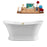 68" Streamline N201GLD Soaking Freestanding Tub and Tray With External Drain
