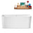 59" Streamline N2100WH Freestanding Tub and Tray With Internal Drain