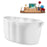 59" Streamline N2160CH Freestanding Tub and Tray With Internal Drain