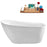 59'' Streamline N290BNK Freestanding Tub and Tray with Internal Drain