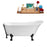 59" Streamline N341BL-BL Soaking Clawfoot Tub and Tray With External Drain