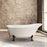 59" Streamline N341BL-GLD Soaking Clawfoot Tub and Tray With External Drain