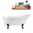 59" Streamline N341BL-WH Soaking Clawfoot Tub and Tray With External Drain