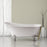 59" Streamline N341CH-GLD Soaking Clawfoot Tub and Tray With External Drain