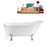 59" Streamline N341CH-WH Soaking Clawfoot Tub and Tray With External Drain