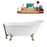 63" Streamline N342BNK-ORB Soaking Clawfoot Tub and Tray With External Drain