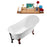 63" Streamline N342ORB-BL Soaking Clawfoot Tub and Tray With External Drain