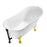 55" Streamline N343GLD-BL Clawfoot Tub and Tray With External Drain