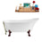 55" Streamline N343ORB-BNK Clawfoot Tub and Tray With External Drain