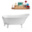 55" Streamline N343WH-CH Clawfoot Tub and Tray With External Drain