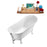 55" Streamline N343WH-CH Clawfoot Tub and Tray With External Drain