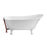55" Streamline N343WH-ORB Clawfoot Tub and Tray With External Drain