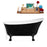 67" Streamline N345BL-WH Clawfoot Tub and Tray With External Drain