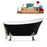 67" Streamline N345CH-BNK Clawfoot Tub and Tray With External Drain