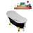 67" Streamline N345GLD-CH Clawfoot Tub and Tray With External Drain