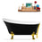 67" Streamline N345GLD-GLD Clawfoot Tub and Tray With External Drain