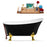 67" Streamline N345GLD-ORB Clawfoot Tub and Tray With External Drain