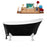 67" Streamline N345WH-BL Clawfoot Tub and Tray With External Drain