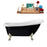 61" Streamline N481BNK-IN-WH Clawfoot Tub and Tray With Internal Drain