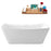 62'' Streamline N550WH Freestanding Tub and Tray With Internal Drain