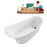 63" Streamline N821-IN-BL Soaking Freestanding Tub and Tray With Internal Drain