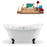68" Streamline N901BL-GLD Clawfoot Tub and Tray With External Drain